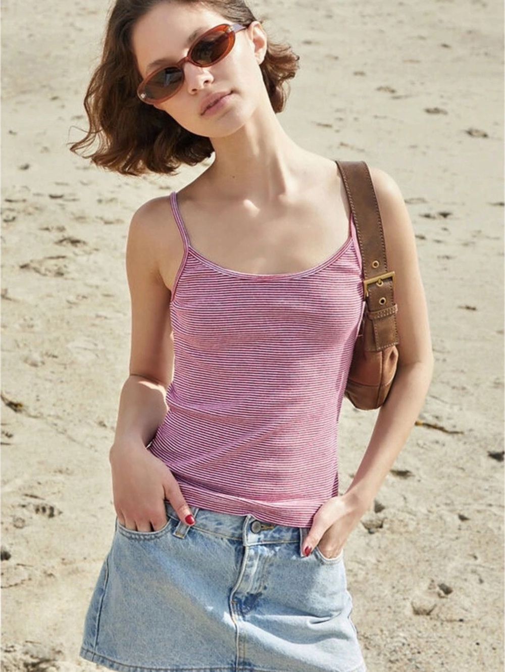 Brandy Melville Skylar Striped Tank Top